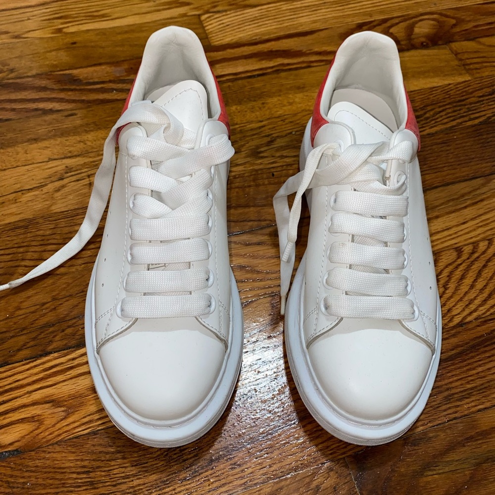 White and Red Alexander Mcqueens, size 37
